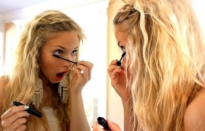 beautiful, blonde, girl, hair, make-up