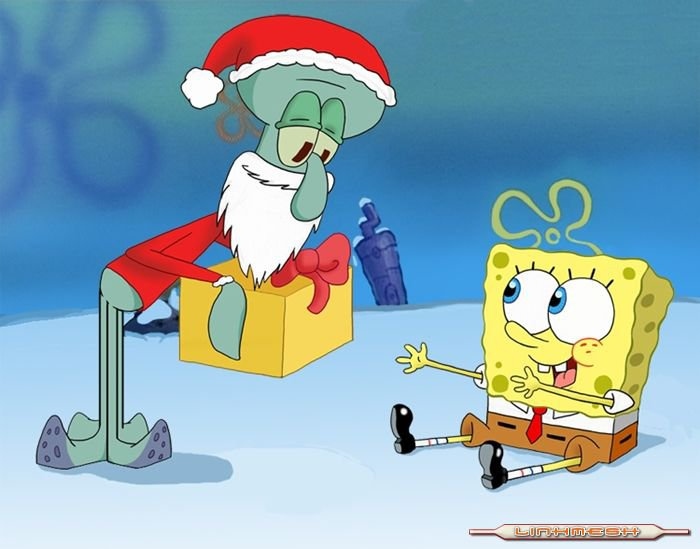 bikini bottom, christmas and santa