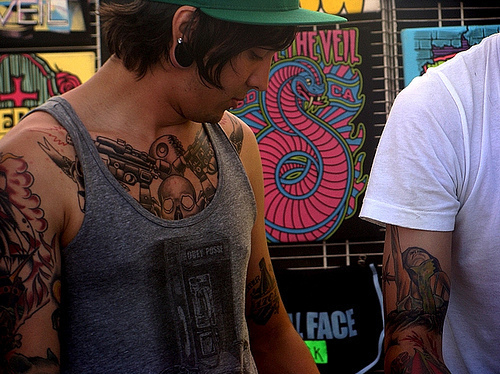 chest, guy and tatoo