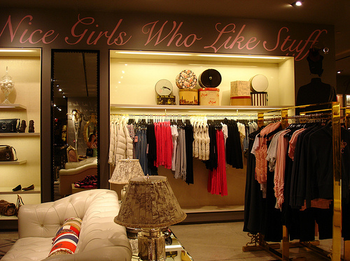 clothes, nice girls and store