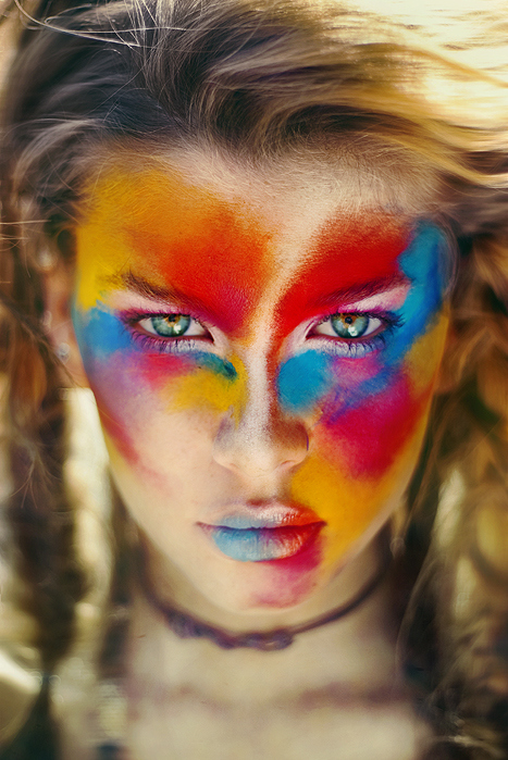 colours, face and girl