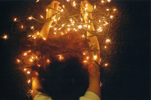 girl, hair and lights