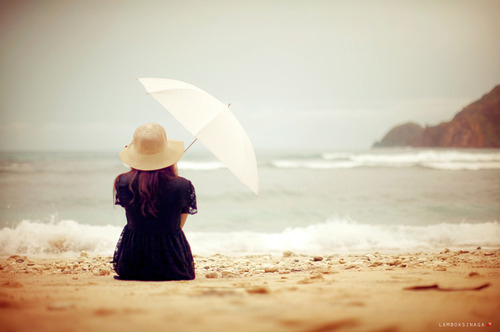 alone, beach and cliff