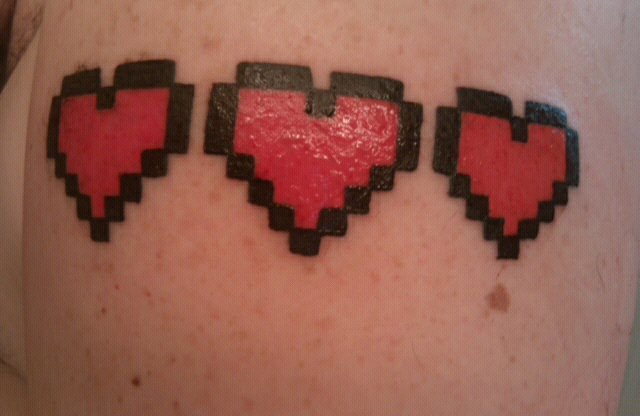geek, heart and tattoo