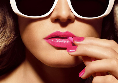 lips,  nails and  pink