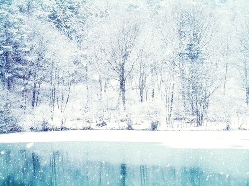 blue, cold and nature