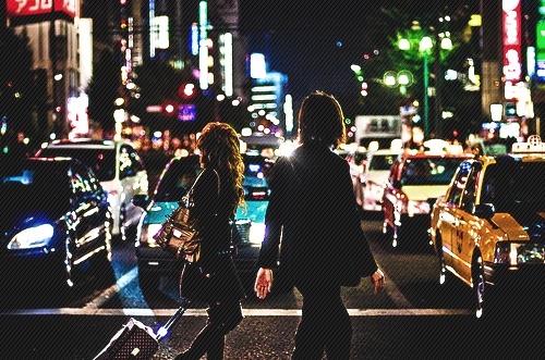 cars, couple and japan
