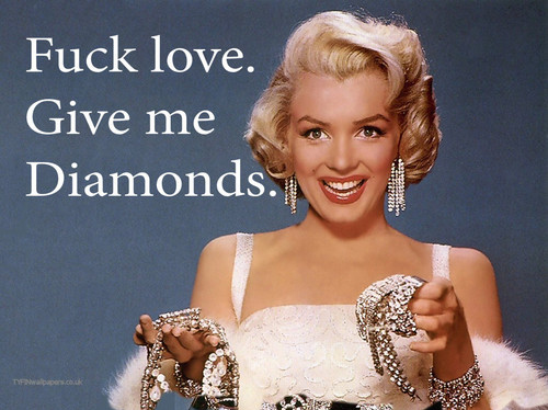 diamonds, love and marilyn monroe