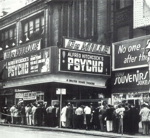 alfred hitchcock, black and white, psycho, theatre
