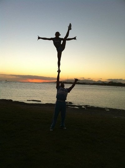 aloha, cheer and cheerleader