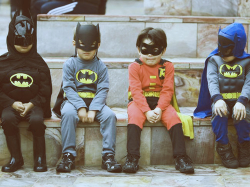 batman, heroes and kids