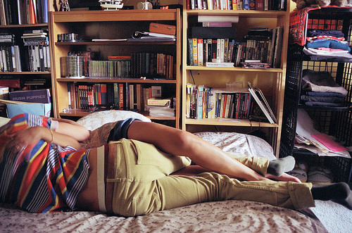 bedroom, book and couple