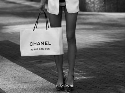 black and white,  chanel and  girl