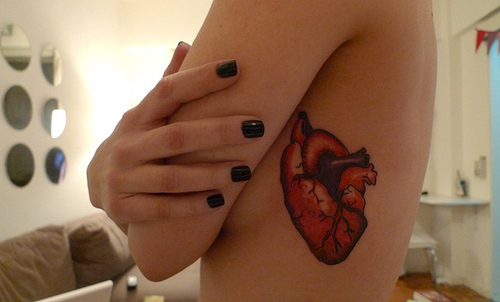 black,  girl and  heart