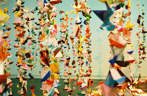 colorful, fortune tellers and garland