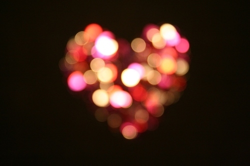 colouful, heart and lights