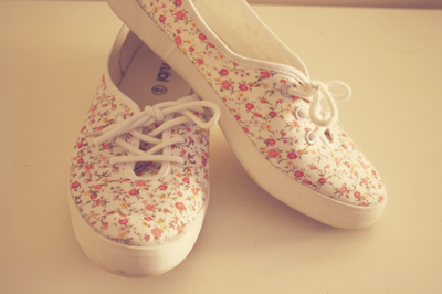 fashion,  flowered and  shoes