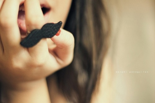 girl, mustache and photography