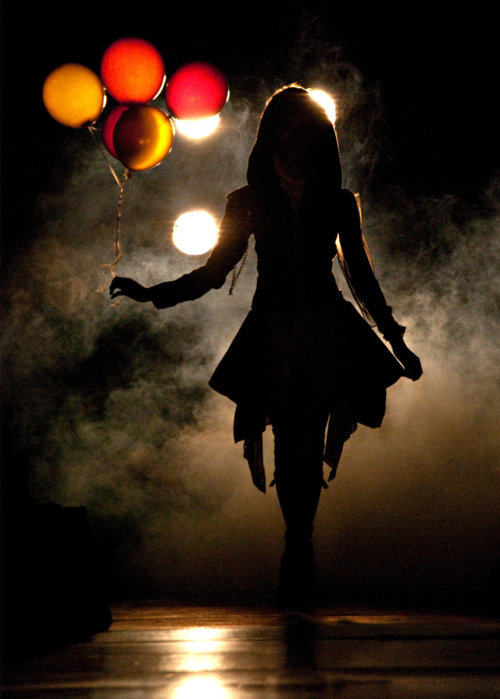 balloons, dark and girl