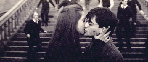 black and white,  bonnie wright and  boy