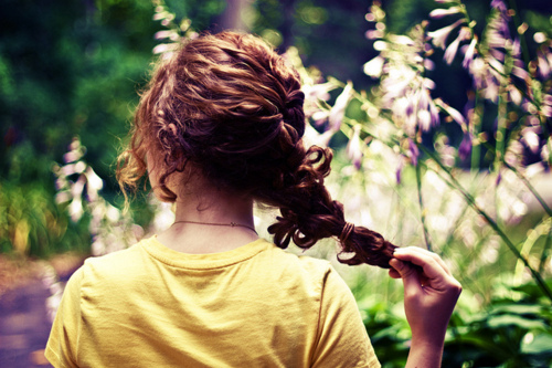 Braid Curly Flowers Girl Hair Image 132772 On Favim Com