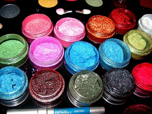 colors, costmetics and glitter