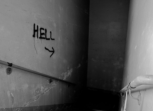 666, black and white and hell