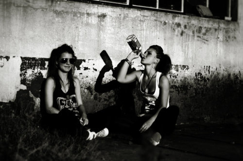 alcohol, black and white and friends