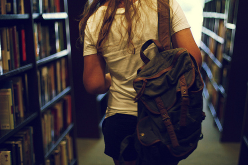 backpack, book and fashion