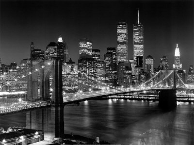 bridge,  city and  lights