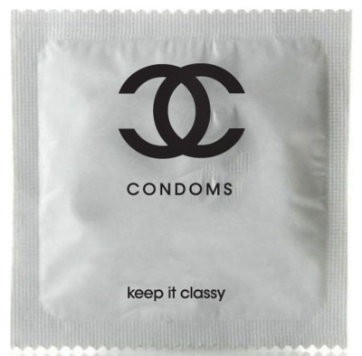 chanel,  classy and  condom