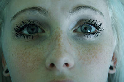 cute,  eyelashes and  freckles