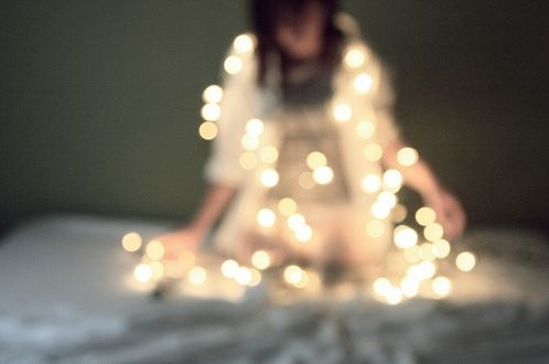 cute, fairy lights and girl