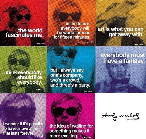 andy warhol, art and colours