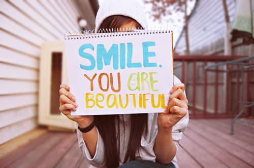 beautiful, smile and text
