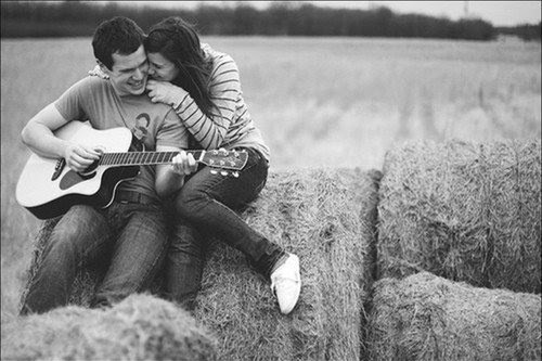 boyfriend, girlfriend and guitar