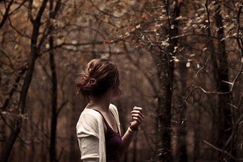 brown, forest and girl