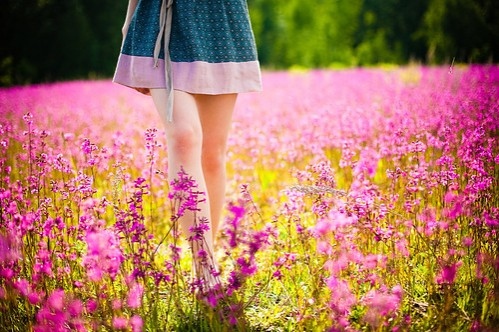 colorful, flower and girl
