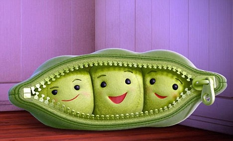 cutee,  green and  peas in a pod