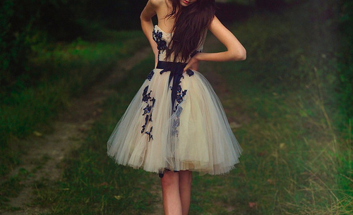 dress,  girl and  grass