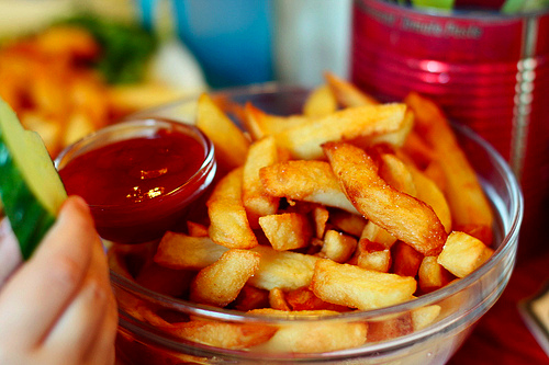 food, fries, ketchup, photo, photography
