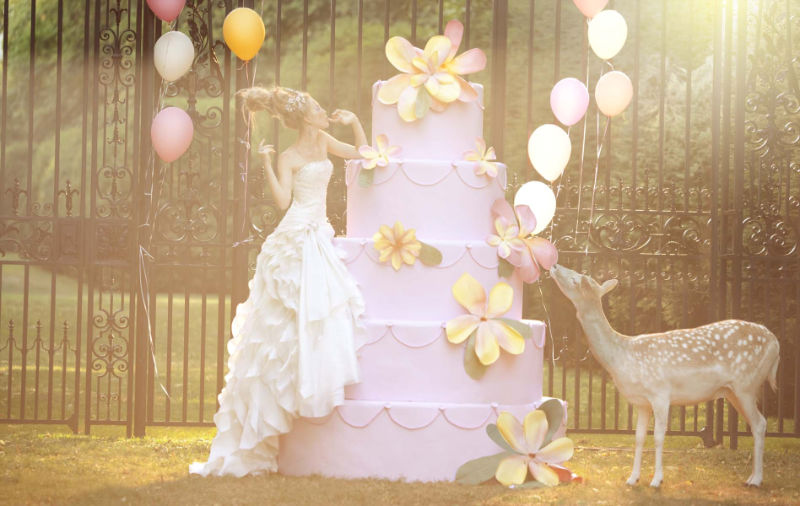 balloons, bridal and cake