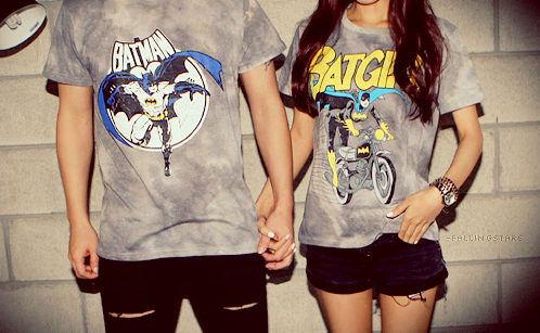 batgirl,  batman and  couple