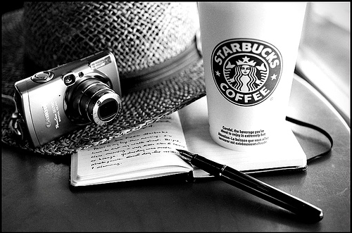 Dont judge how I spend my money, until youve lived My Life black and white camera letter pen starbucks Favim.com 134975 