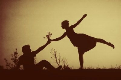 couple,  dance and  flowers