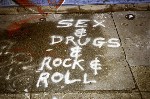 drugs,  graffiti and  rock & roll