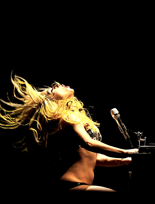 hair flying, lady gaga and live