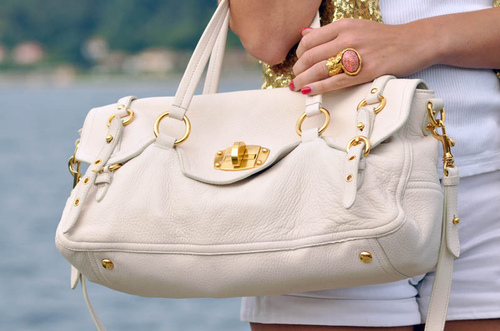 bag, fashion, gold, ring, ysl