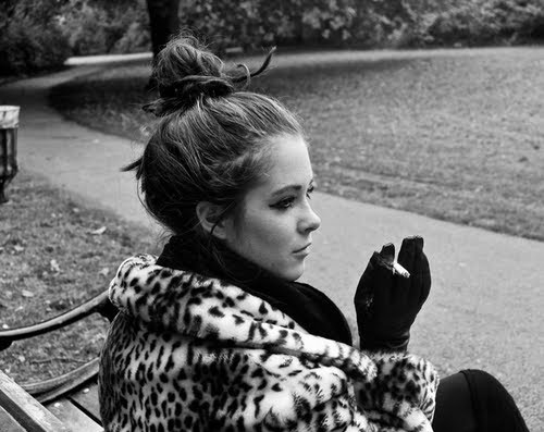 black and white, cigarettes, eyeliner, girl, hair