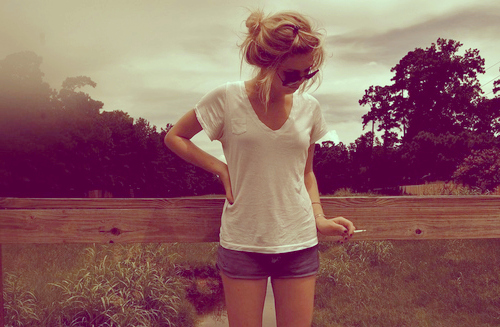 blonde, fashion and field